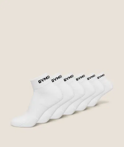 Gymshark Quarter Sock 6pk In White