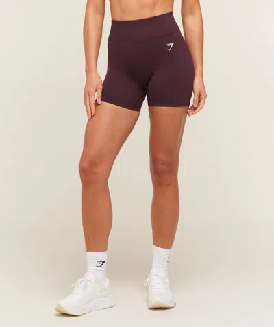 Gymshark Relay Seamless High-rise Shorts In Burgundy