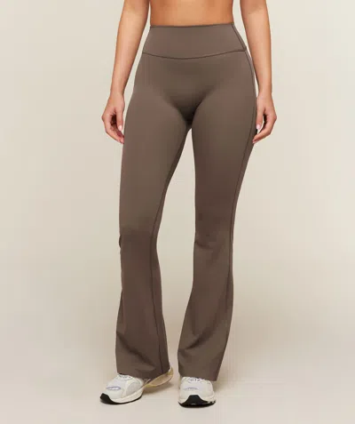 Gymshark Shape Bonded Flared Leggings In Brown