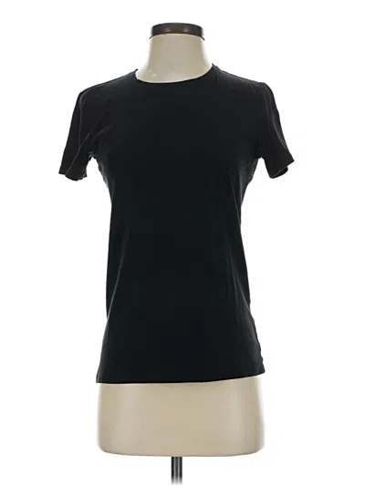 Pre-owned Gymshark Short Sleeve Top Black Crew Neck Tops