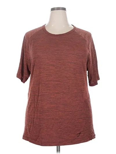 Pre-owned Gymshark Short Sleeve T-shirt In Brown