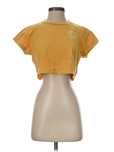 Pre-owned Gymshark Short Sleeve T-shirt In Gold