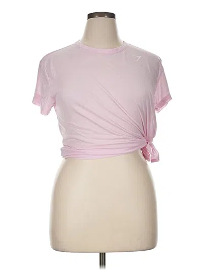 Pre-owned Gymshark Short Sleeve T-shirt In Pink