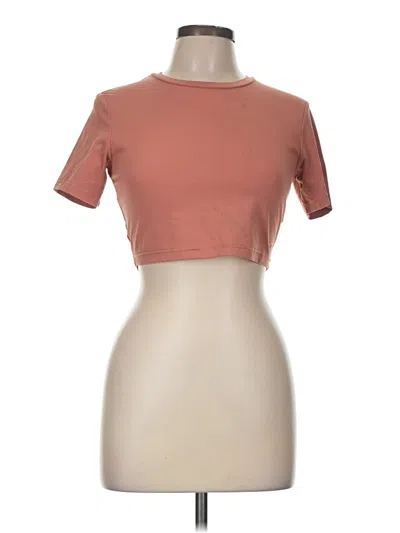Pre-owned Gymshark Short Sleeve Turtleneck In Brown