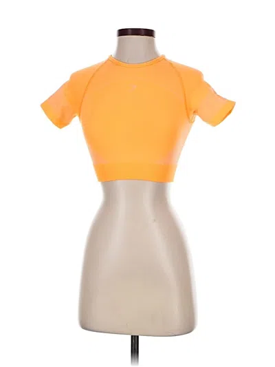 Pre-owned Gymshark Short Sleeve Turtleneck In Orange