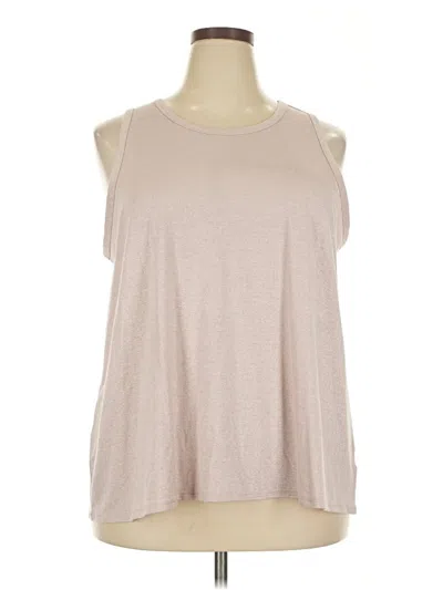 Pre-owned Gymshark Sleeveless Top Tan Crew Neck Tops