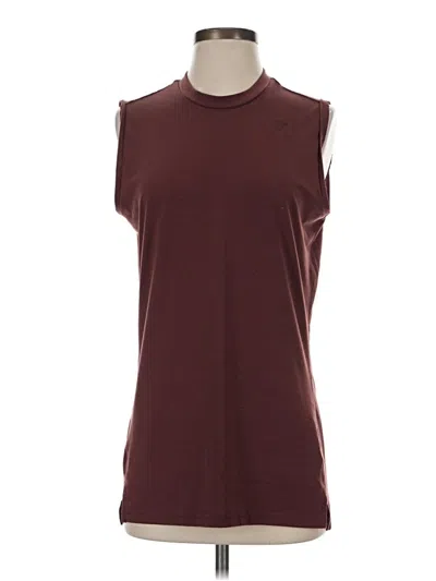 Pre-owned Gymshark Sleeveless T-shirt In Burgundy