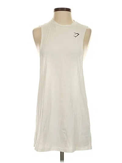 Pre-owned Gymshark Sleeveless T-shirt In Ivory