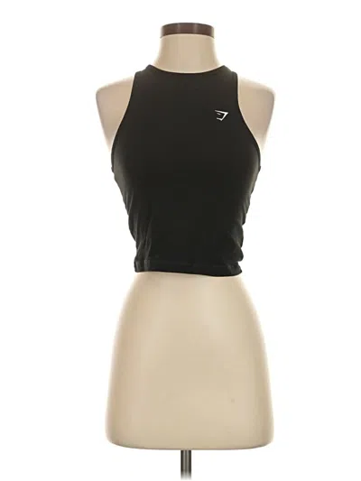 Pre-owned Gymshark Tank Top Black Halter Neckline Tops