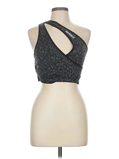 Pre-owned Gymshark Tank Top Black One Shoulder Neckline Tops