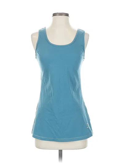 Pre-owned Gymshark Tank Top Blue Halter Neckline Tops