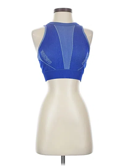 Pre-owned Gymshark Tank Top Blue Halter Neckline Tops