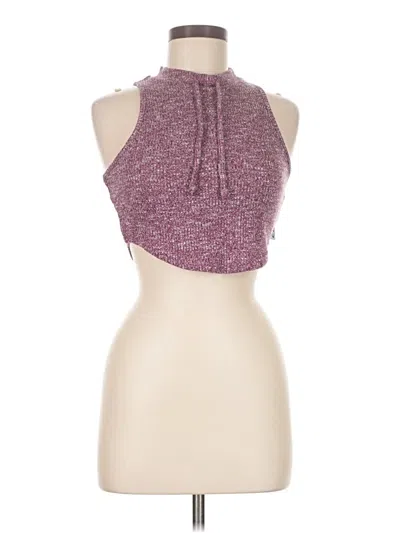 Pre-owned Gymshark Tank Top Burgundy Halter Neckline Tops