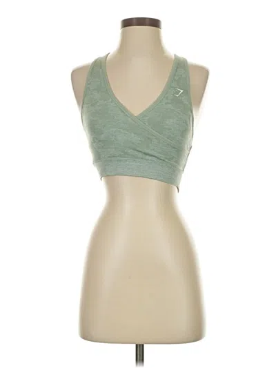 Pre-owned Gymshark Tank Top Green Halter Neckline Tops