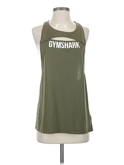 Pre-owned Gymshark Tank Top Green Halter Neckline Tops