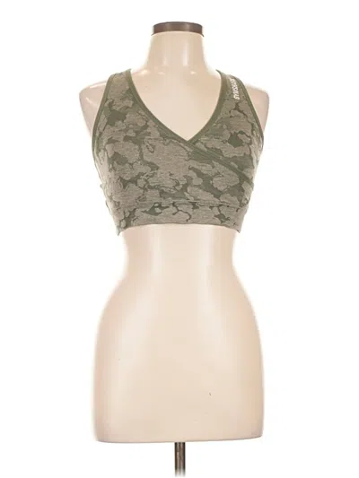 Pre-owned Gymshark Tank Top Green Halter Neckline Tops