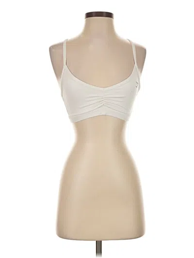 Pre-owned Gymshark Tank Top Ivory Strapless Neckline Tops