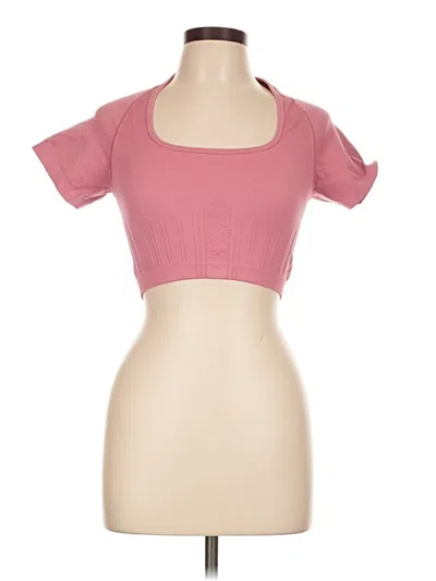 Pre-owned Gymshark Tank Top Pink Square Neckline Tops