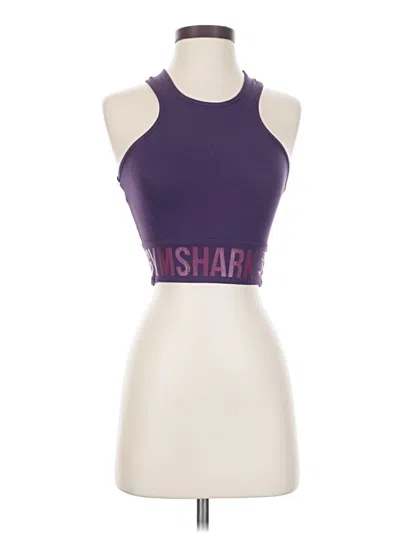 Pre-owned Gymshark Tank Top Purple Halter Neckline Tops
