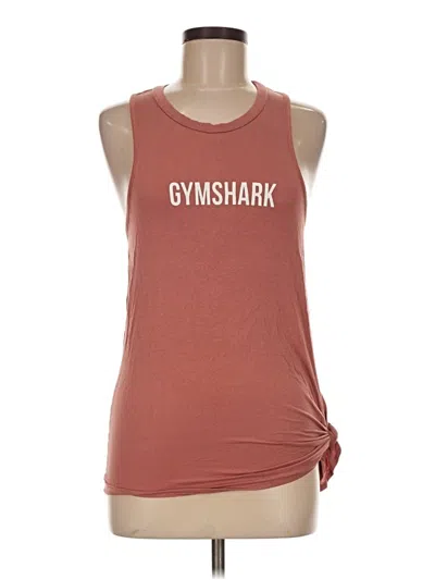 Pre-owned Gymshark Tank Top Red Halter Neckline Tops