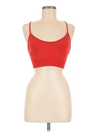 Pre-owned Gymshark Tank Top Red Strapless Neckline Tops