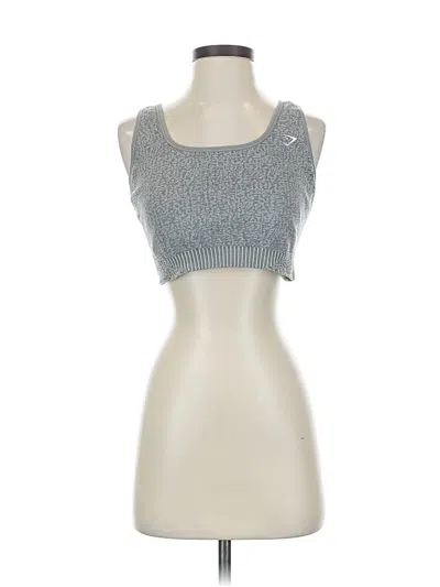 Pre-owned Gymshark Tank Top Silver Strapless Neckline Tops