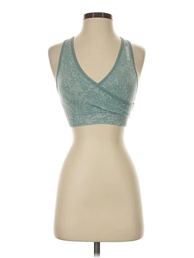 Pre-owned Gymshark Tank Top Teal Halter Neckline Tops