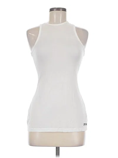 Pre-owned Gymshark Tank Top White Halter Neckline Tops