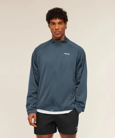 Gymshark Train Zip Through Jacket In Blue