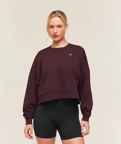 Gymshark Training Oversized Boxy Sweatshirt In Brown