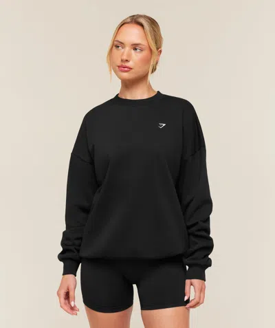 Gymshark Training Oversized Fleece Sweatshirt In Black