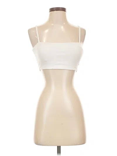 Pre-owned Gymshark Tube Top Ivory Strapless Neckline Tops