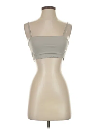 Pre-owned Gymshark Tube Top Silver Strapless Neckline Tops