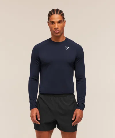 Gymshark Vital Seamless Long Sleeve T-shirt In Blue