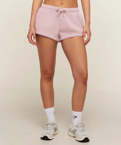 Gymshark Washed Waffle Shorts In Pink