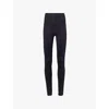 Gymshark Womens Black Elevate High-waist Seamless-front Stretch-recycled Nylon Leggings In Black