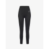 GYMSHARK GYMSHARK WOMEN'S BLACK MARL VITAL 2.0 LOGO-PRINT STRETCH-JERSEY LEGGINGS