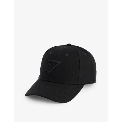 Gymshark Logo-embroidered Cotton Cap In Black/black