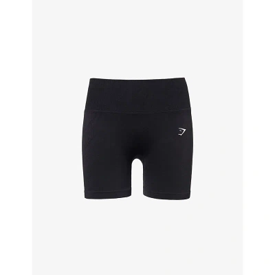 Gymshark Lift Contour High-rise Stretch-woven Shorts In Gs Black/gs Black Marl