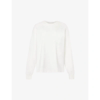 Gymshark Womens Gs Soft White Everywear Comfort Logo-print Cotton-jersey T-shirt