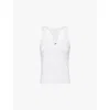 Gymshark Womens Gs White Everyday Shelf Stretch-recycled Polyester Top In Gs White