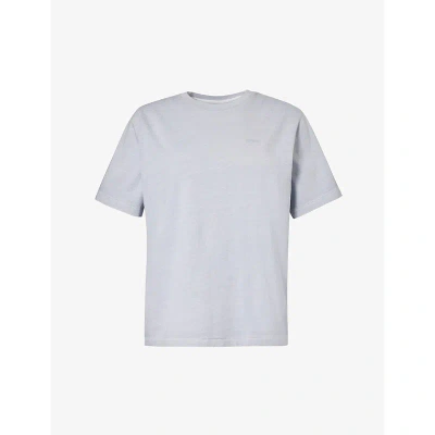 Gymshark Everywear Comfort Logo-print Cotton-jersey T-shirt In Ice Grey/pgmnt Grm D+w