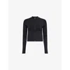 Gymshark Womens  Everyday Seamless Stretch-woven Top In Black