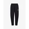 Gymshark Womens Black Lifestyle Club Graphic Cotton-jersey Jogging Bottoms Xl In Black