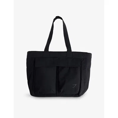 Gymshark Womens Black Logo Nylon Tote Bag