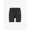 Gymshark Womens Black Marl Vital Seamless 2.0 Stretch-jersey Shorts In Black Marl