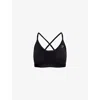 Gymshark Womens Black Ruched Medium-support Sports Bra