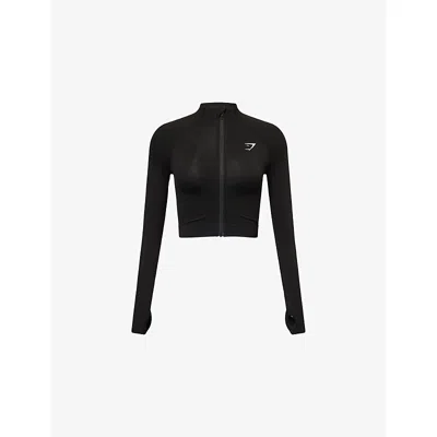 Gymshark Womens Black Vital Seamless 2.0 Jersey Top