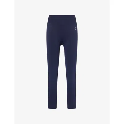 Gymshark Womens Blue Lift Varsity Stretch-woven Leggings