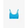 Gymshark Womens Blue Vital Seamless Stretch-woven Sports Bra